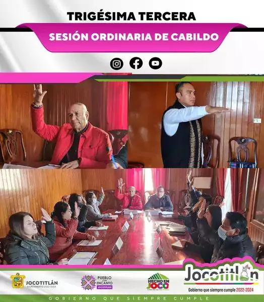 En la Trigesima Tercera Sesion Ordinaria de Cabildo celebrada esta jpg