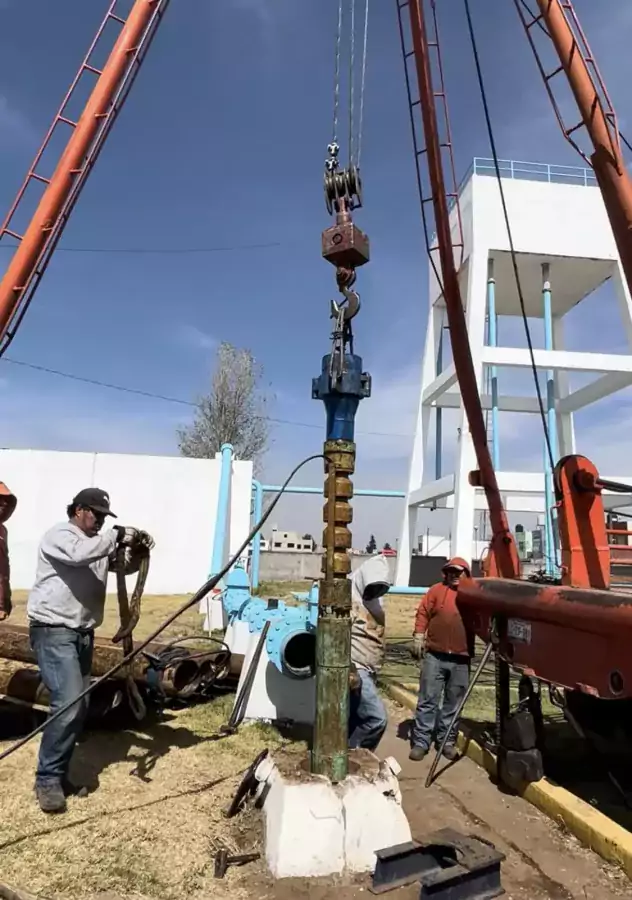 Extraccion de bomba provisional en San Dimas jpg