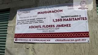 Gobierno de Chimalhuacan entrega 3 obras de drenaje y una