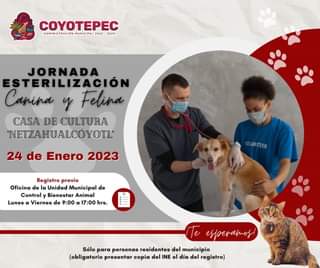 I JornadaDeEsterilizacion ¡Abrimos nueva fecha Se un vecino responsable y