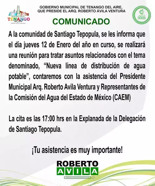 Importante comunicado para la comunidad de Santiago Tepopula jpg