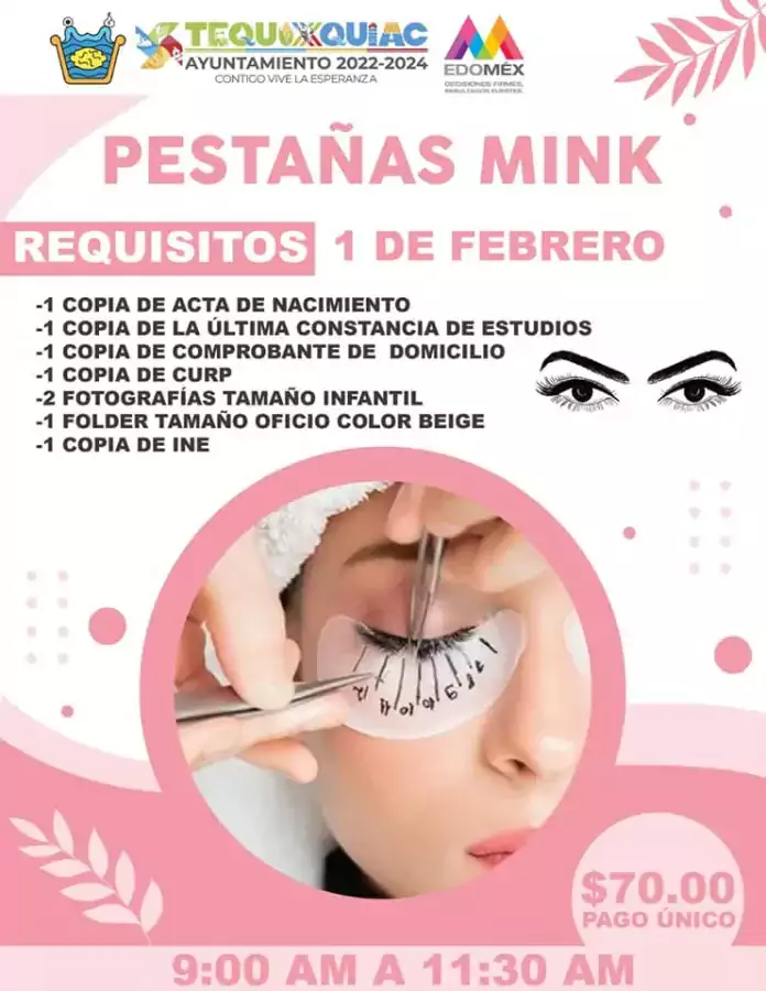 Inscribete a los cursos de PANADERIA y PESTANAS MINK que jpg