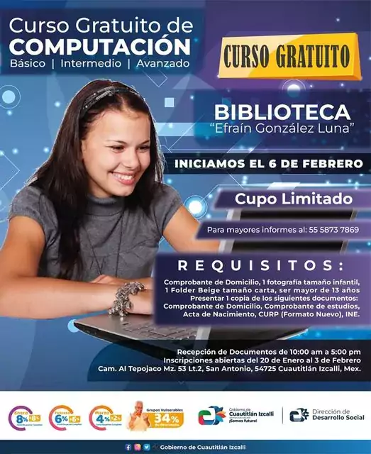 Inscribete al curso gratuito de computacion que la Direccion de jpg