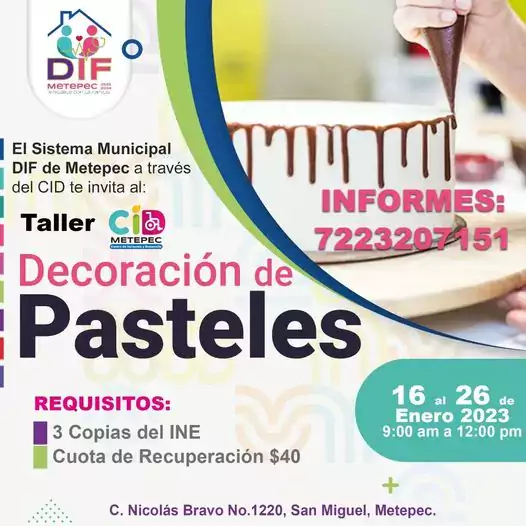 Inscribete al taller de Decoracion de Pasteles jpg