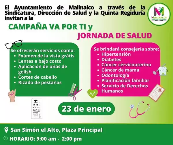 La salud y el bienestar de los malinalquenses es lo jpg