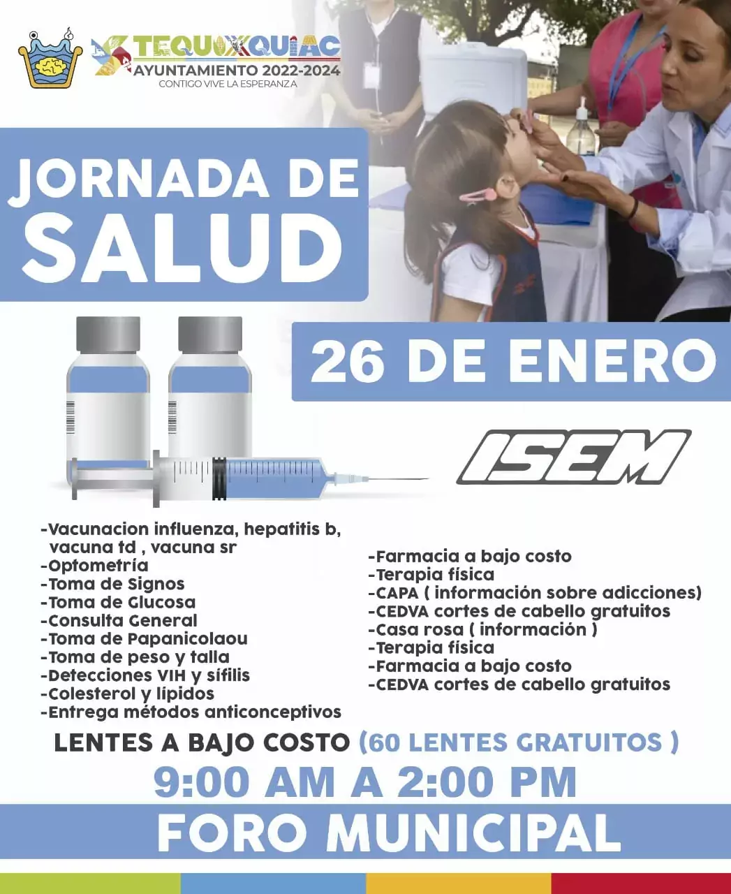 Manana nos vemos en la Jornada de Salud gratuita y jpg