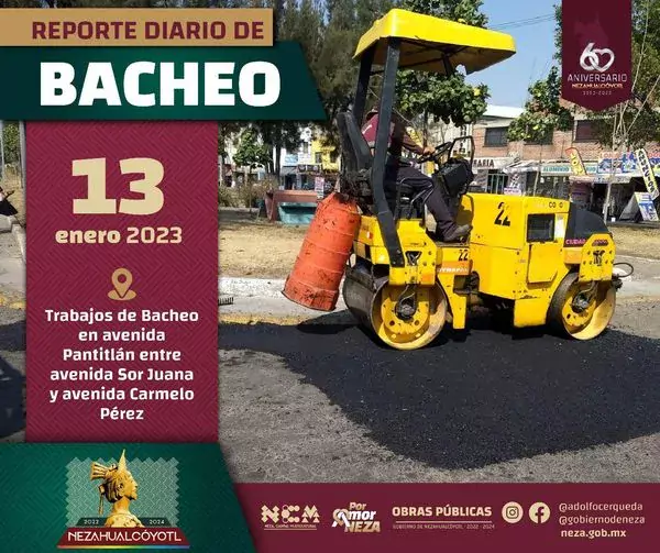 ObrasPublicas Continuamos realizando trabajos de Bacheo en distintos punto jpg