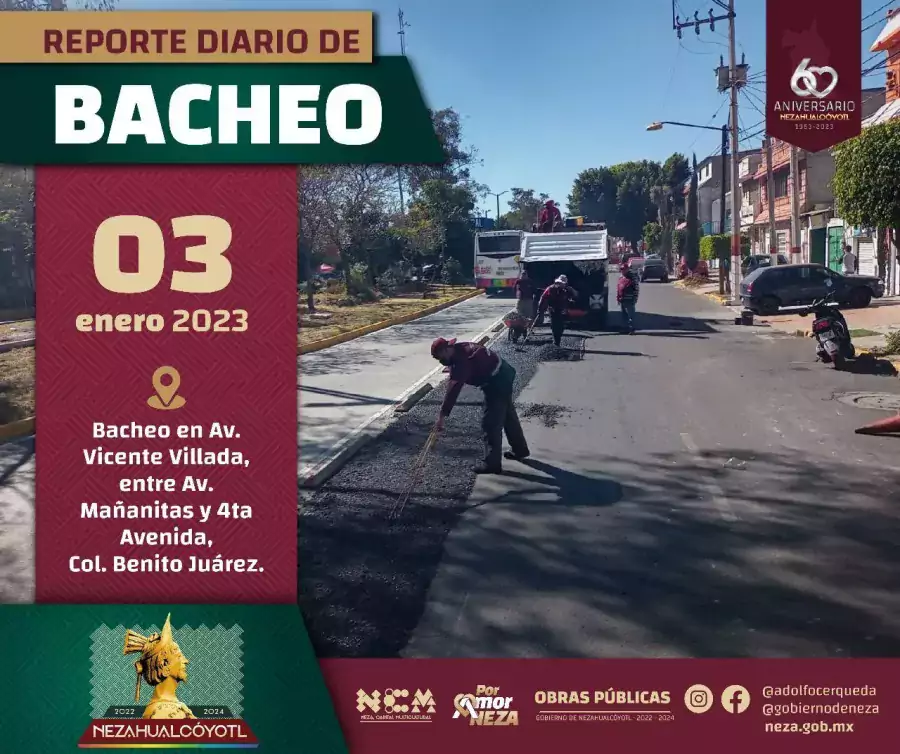 ObrasPublicas Continuamos realizando trabajos de Bacheo y Repavimentacione jpg