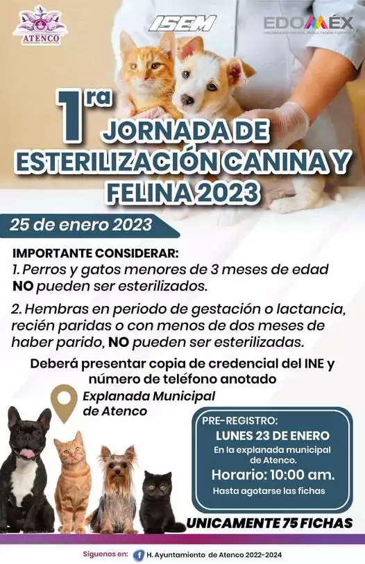 PRIMERA JORNADA DE ESTERILIZACION CANINA Y FELINA 2023 jpg