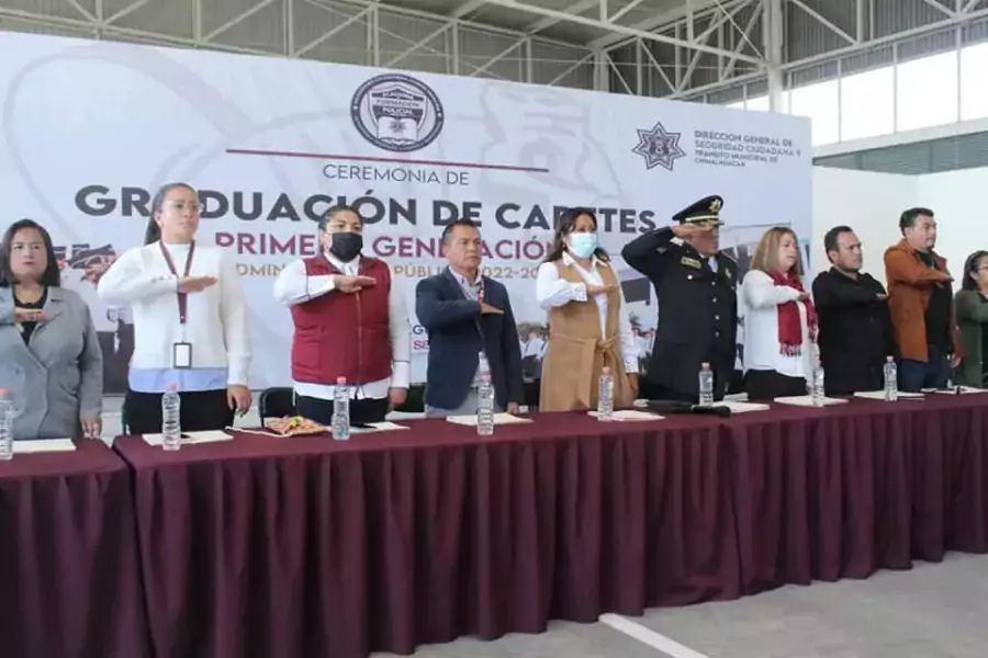 REFUERZAN POLICIA MUNICIPAL DE CHIMALHUACAN CON NUEVOS ELEMENTOS CON UN jpg