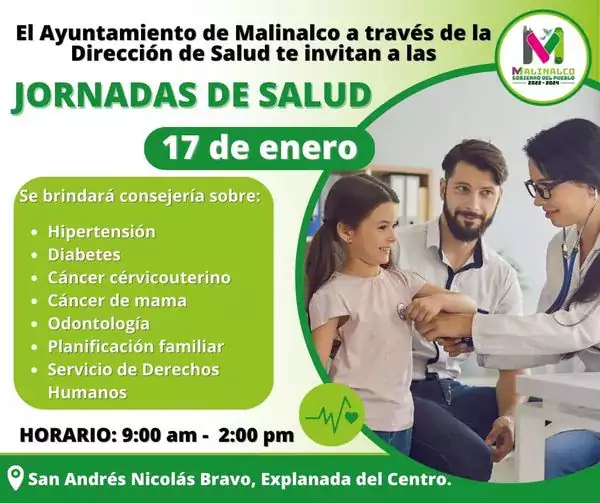 Recibe asistencia medica totalmente GRATIS en las Jornadas de Salud jpg