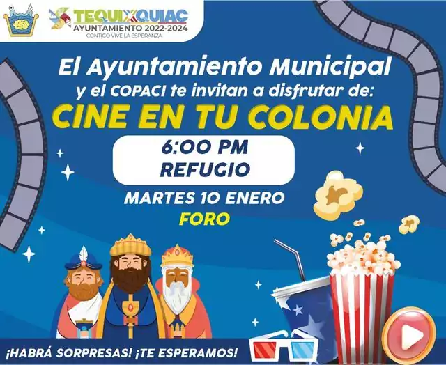 Recuerden que hoy tendremos la ultima funcion de Cine en jpg