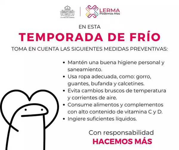 Seguimos en TemporadaDeFrio por lo que te sugerimos sigas cuidando jpg