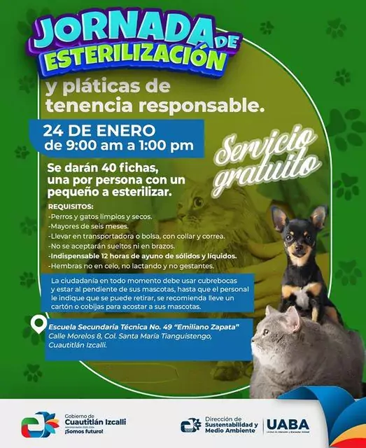 Te invitamos a la Jornada de Esterilizacion Canina y Felina jpg