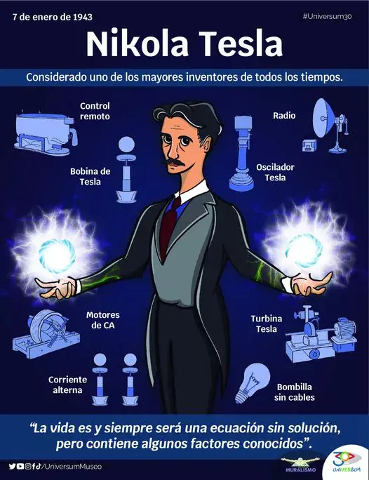 UnDiaComoHoy de 1943 fallece Nikola Tesla jpg