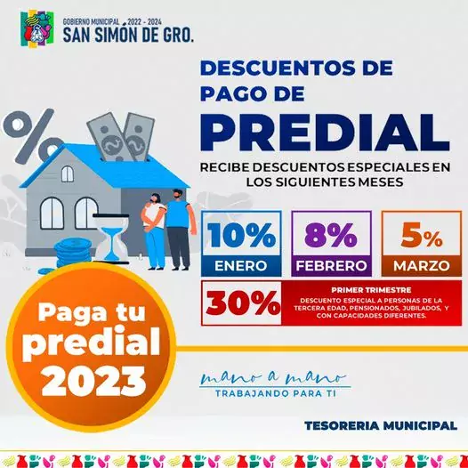 Ya puedes realizar tu PagoDelPredial2023 y aprovecha los descuentos especiales jpg