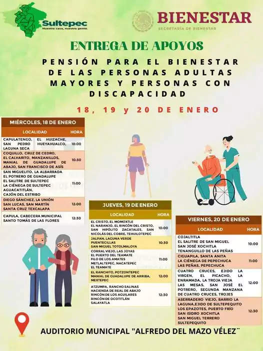 ¡Entrega de apoyos �PENSION PARA EL BIENESTAR DE LOS ADULTOS jpg