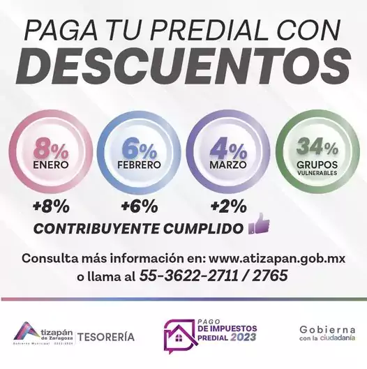 ¡Pega tu predial y recibe grandes beneficios por pago anticipado jpg