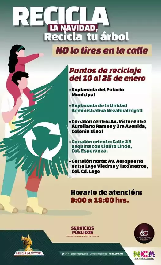 ¡Recicla la navidad recicla tu arbol Mi gente llego el jpg