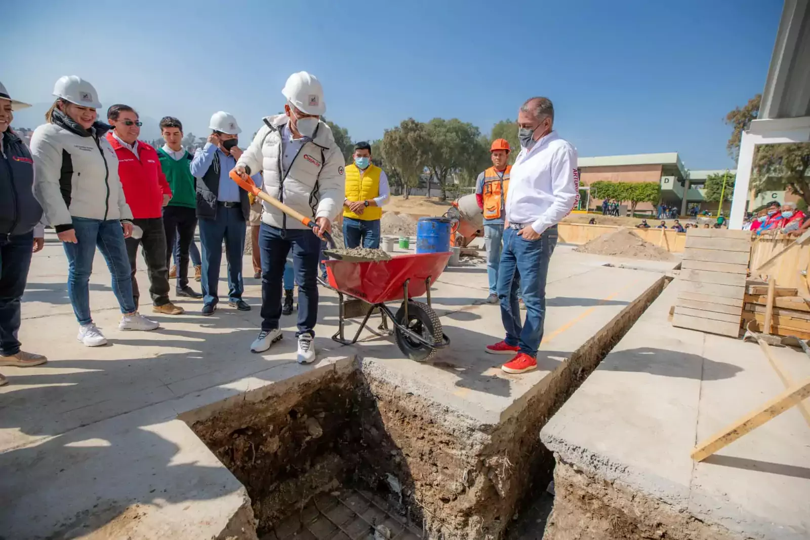 ¡UnaObraEnCadaEscuela llego a Cecytem Coacalco Con la construccion del nuevo jpg