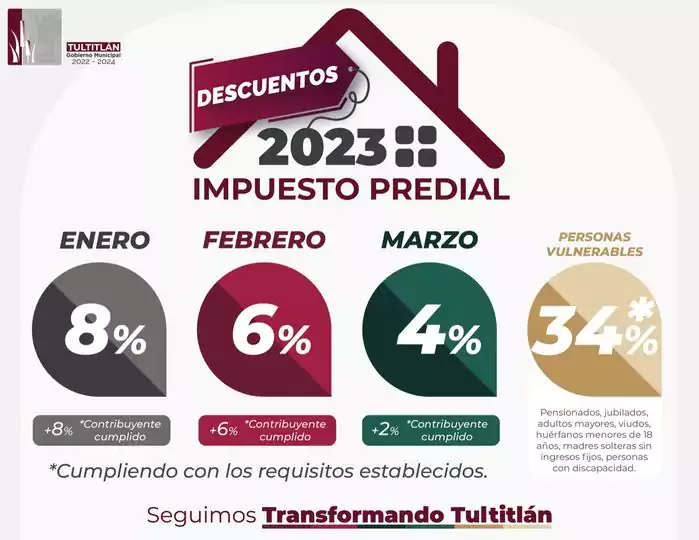 ¡¡ Descuentos para el Impuesto Predial 2023 Vecina y jpg