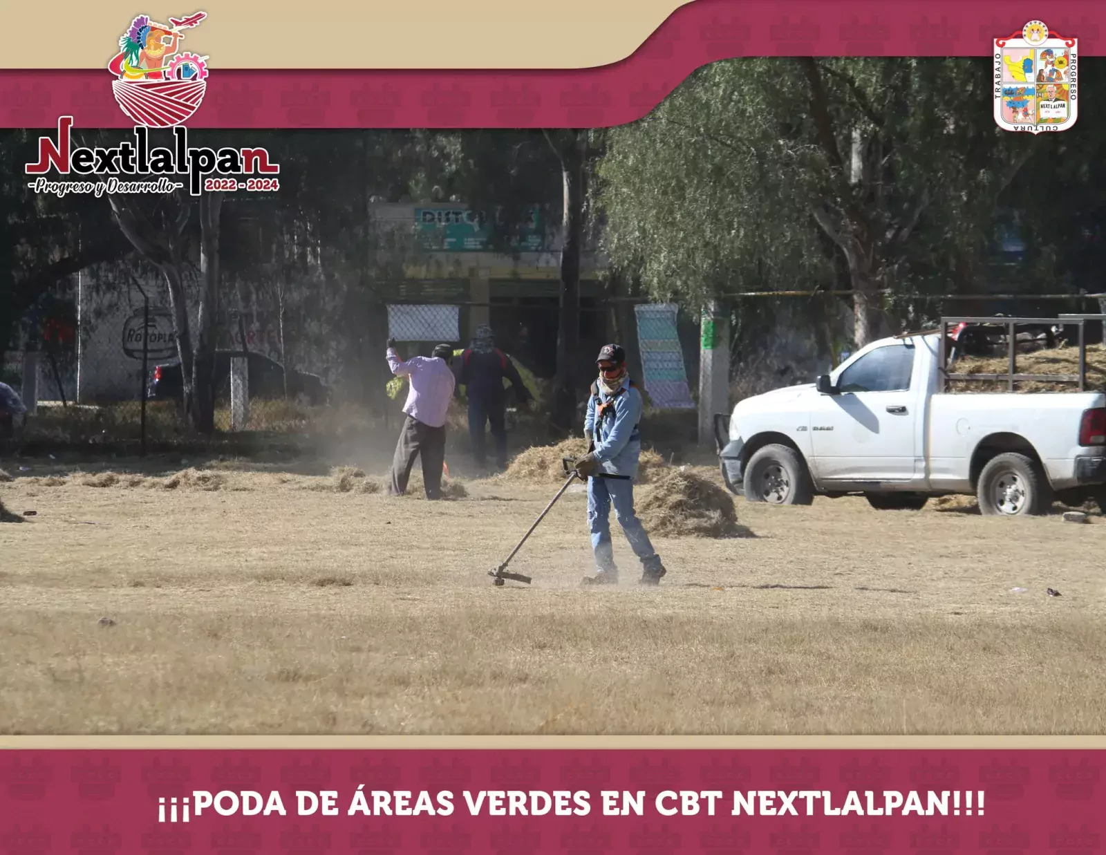 ¡¡¡PODA DE AREAS VERDES EN CBT NEXTLALPAN jpg