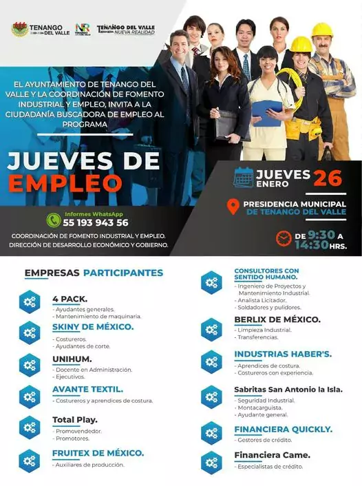 ¿Estas listo para el JuevesDeEmpleo Mas de 10 empresas jpg