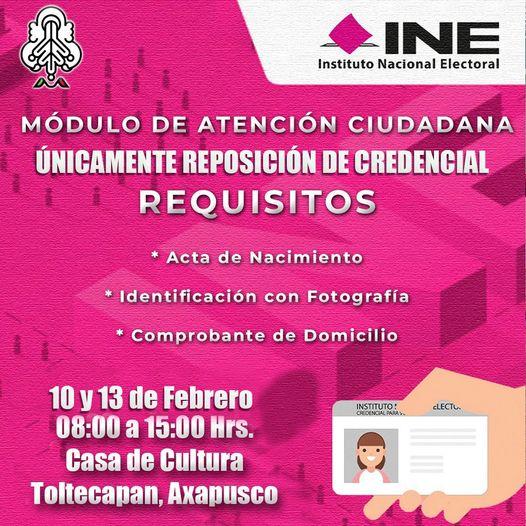 1675980280 Modulo de Atencion Ciudadana del INE Unicamente Reposicion de Credencial