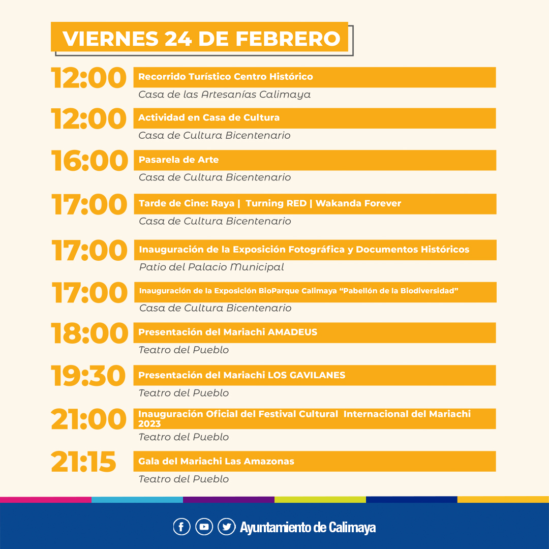 1676132271 868 Les compartimos el programa oficial del Festival Internacional Cultural del