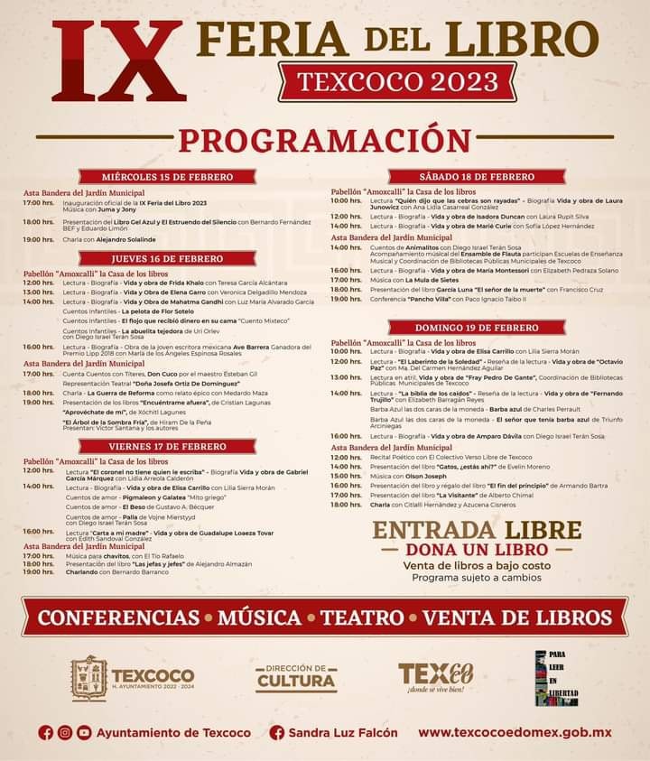 1676151585 419 Conferencias musica espectaculos y sobre todo ¡libros No faltes a