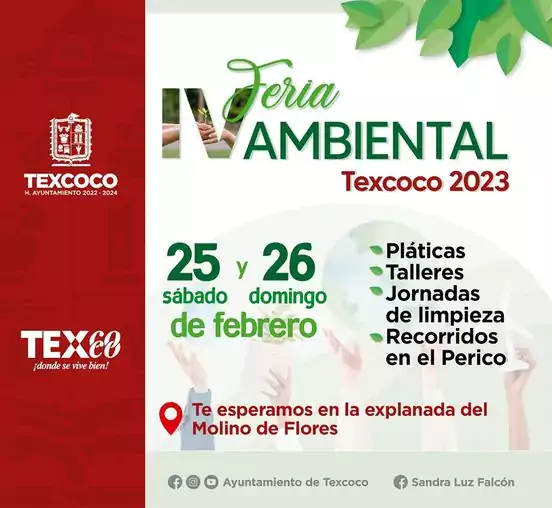 Acude a la IV Feria Ambiental Texcoco 2023 este fin jpg