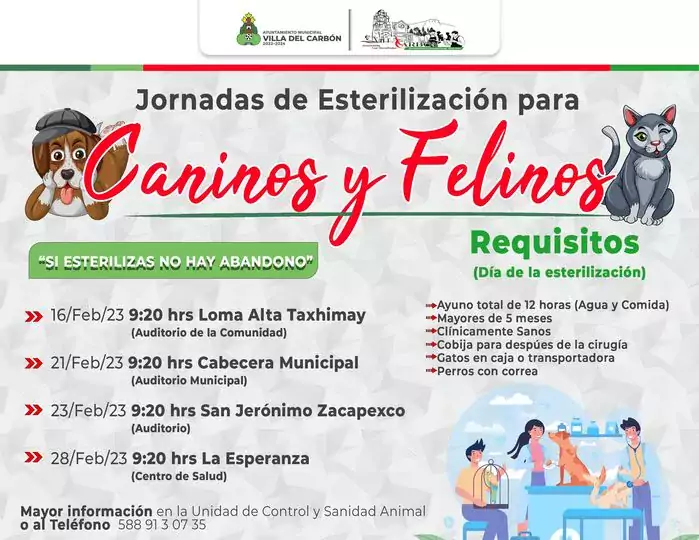 Aprovecha las Jornadas de esterilizacion en tu comunidad jpg