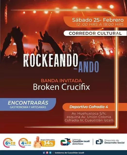 Asiste este 25 de febrero al Corredor Cultural Rockeando Ando jpg