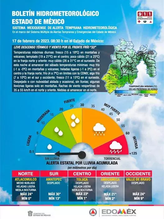 Boletin meteorologico del Edomex 17 de feb de 2023 Ante jpg