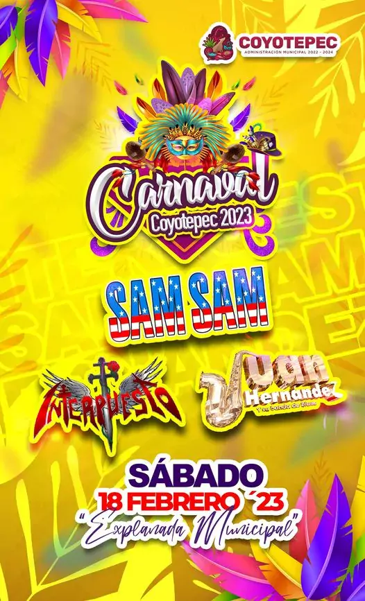 CARNAVAL COYOTEPEC 2023 ELENCO CONFIRMADO SAM SAM jpg