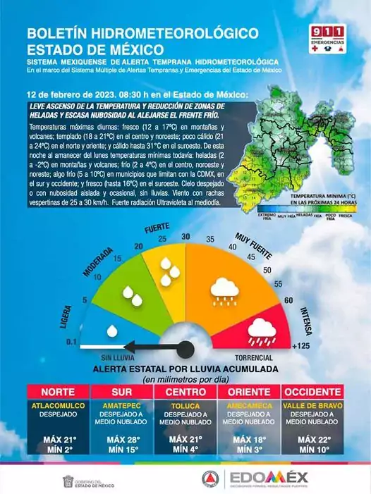 Clima BOLETIN METEOROLOGICO Edomex Se aleja el frente frio jpg