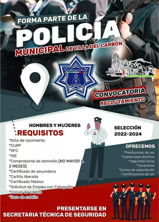 Convocatoria de Reclutamiento Forma parte de la policia municipal jpg