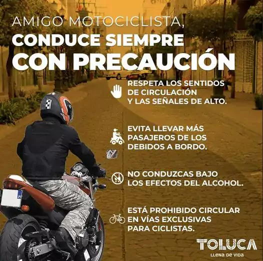 CulturaVialToluca ¡Amigo motociclista Unidos podemos ayudar a prevenir accid jpg