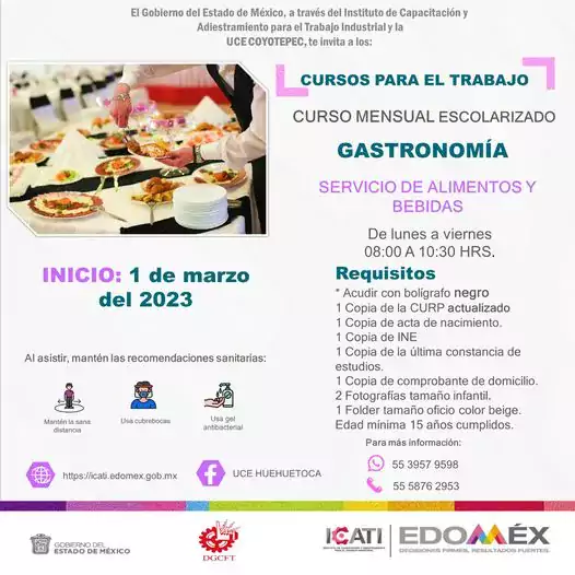 CursosDeGastronimia El Gobierno del Estado de Mexico y la jpg