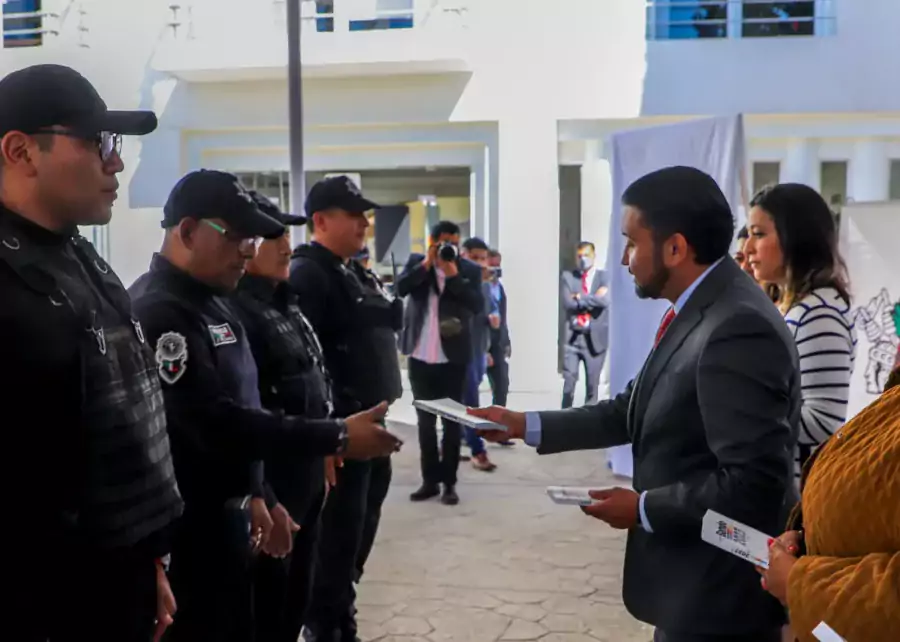 Durante la promulgacion del Bando de Policia y Gobierno 2023 jpg