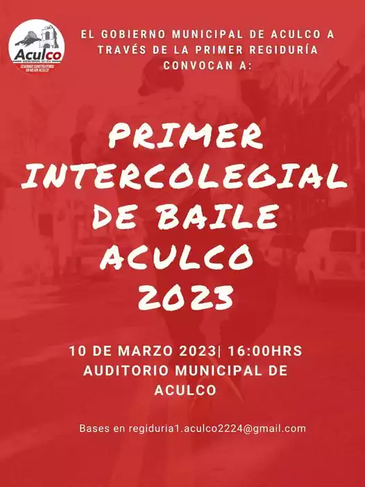 El Gobierno Municipal de Aculco convoca al Primer Intercolegial de jpg