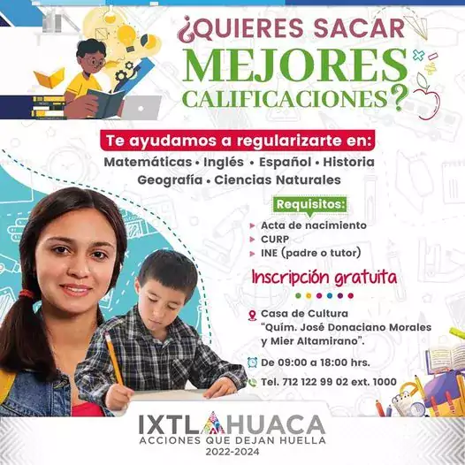 El Gobierno de Ixtlahuaca ofrece cursos de regularizacion en materias jpg