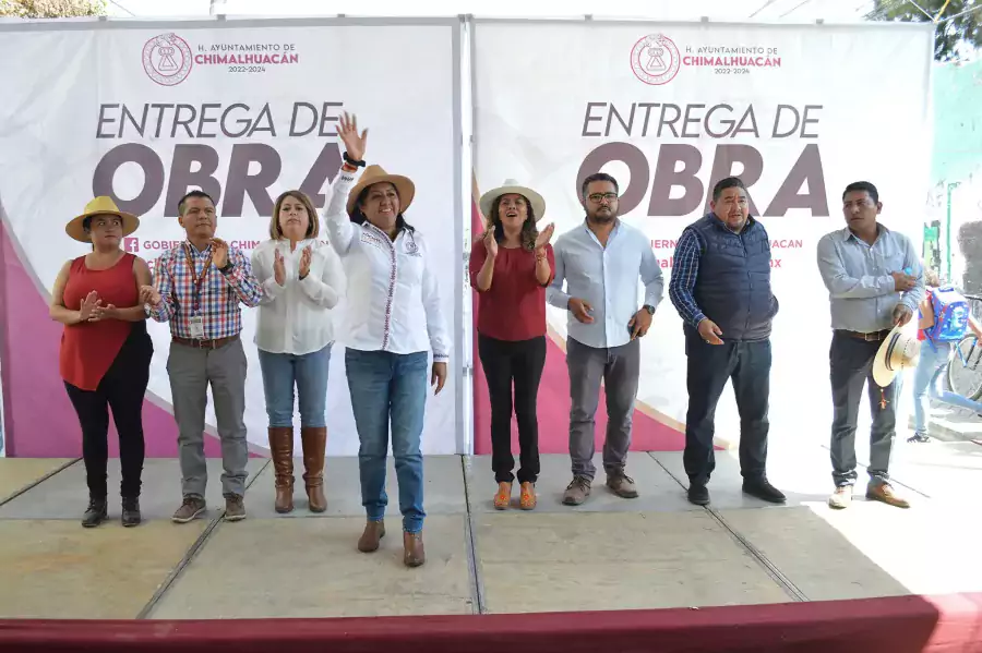 GOBIERNO DE CHIMALHUACAN ENTREGA AVENIDA PRINCIPAL PAVIMENTADA EN BARRIO SAN jpg