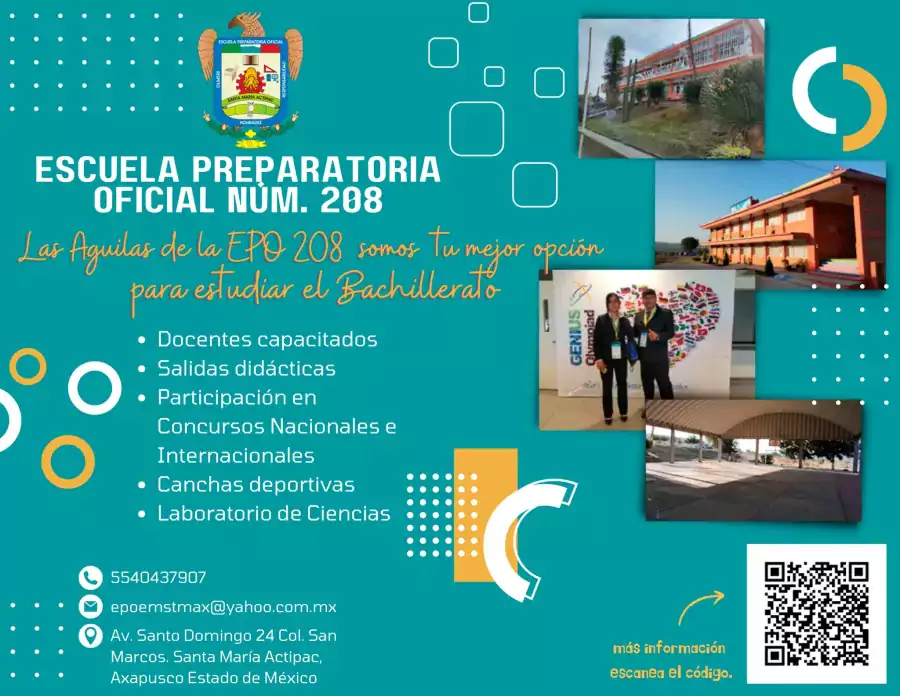 La Escuela Preparatoria Oficial Num 208 te invita a registrarte jpg