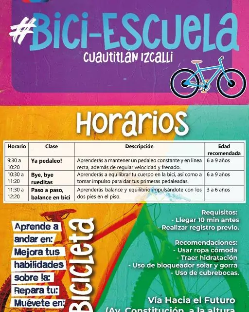 Les recordamos que como cada domingo nuestra Bici Escuela estara ubicada jpg