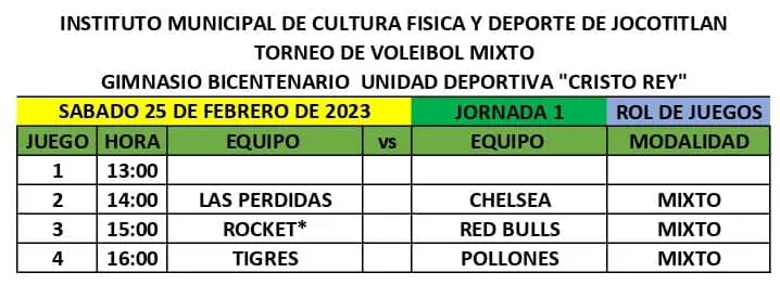 Los invitamos a integrarse a la liga de volibol mixto jpg