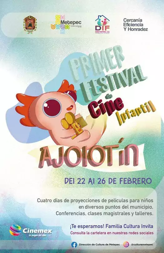 Los invitamos al Primer festival de cine infantil Ajolotin 22 jpg