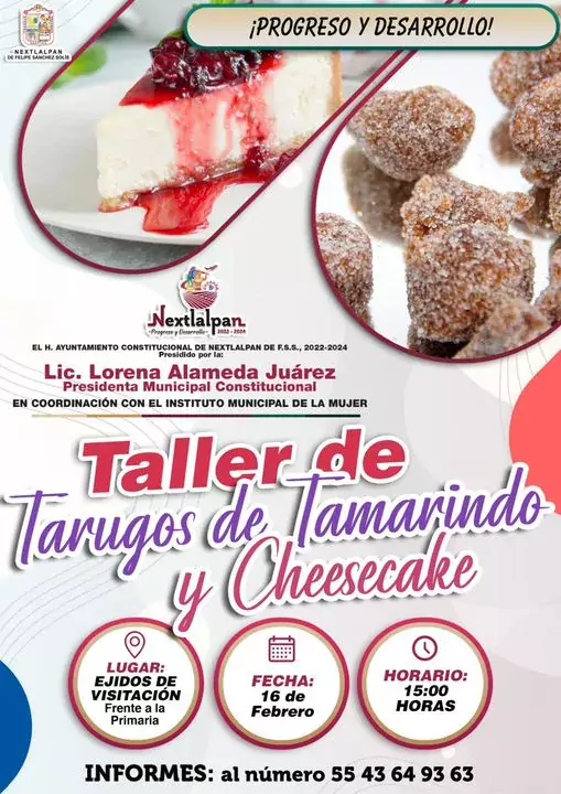 Participa Taller de Tarugos de Tamarindo y Cheesecake jpg