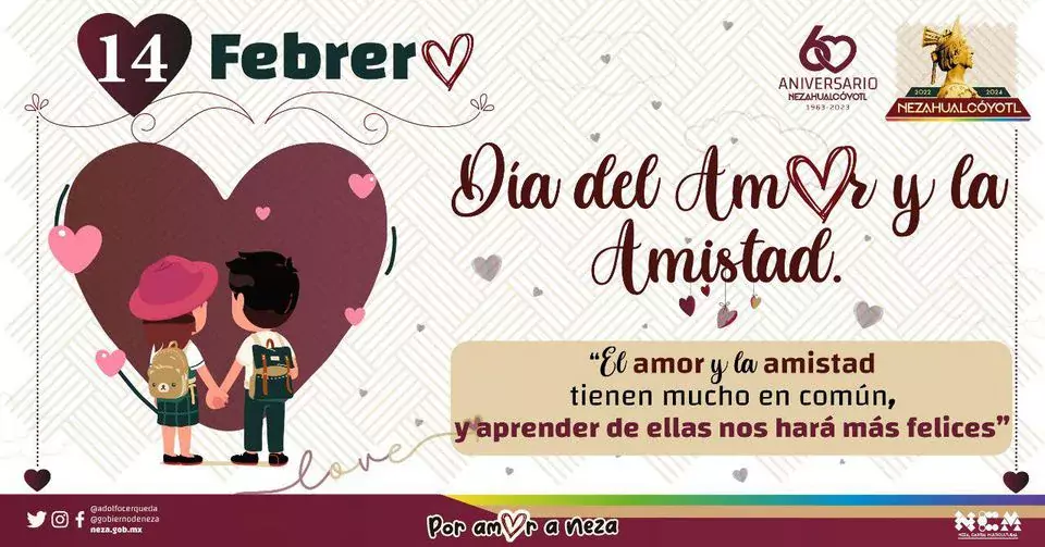 Sanvalentín Hoy celebramos el Día del Amor y la Amistad Una fecha