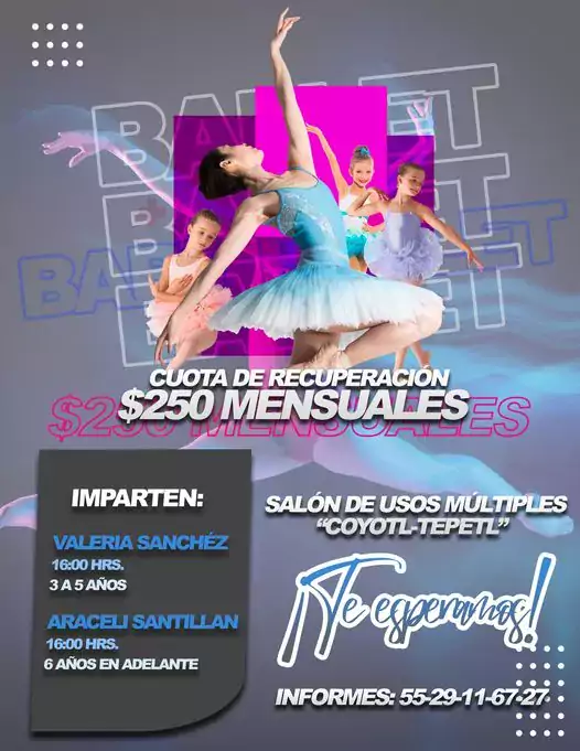 TallerDeBallet ¡No se pierdan esta gran oportunidad de incursionar en jpg